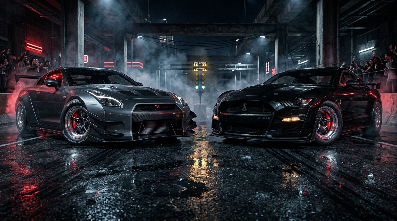 Rivals Reborn high-stakes street drag racing machines at starting line